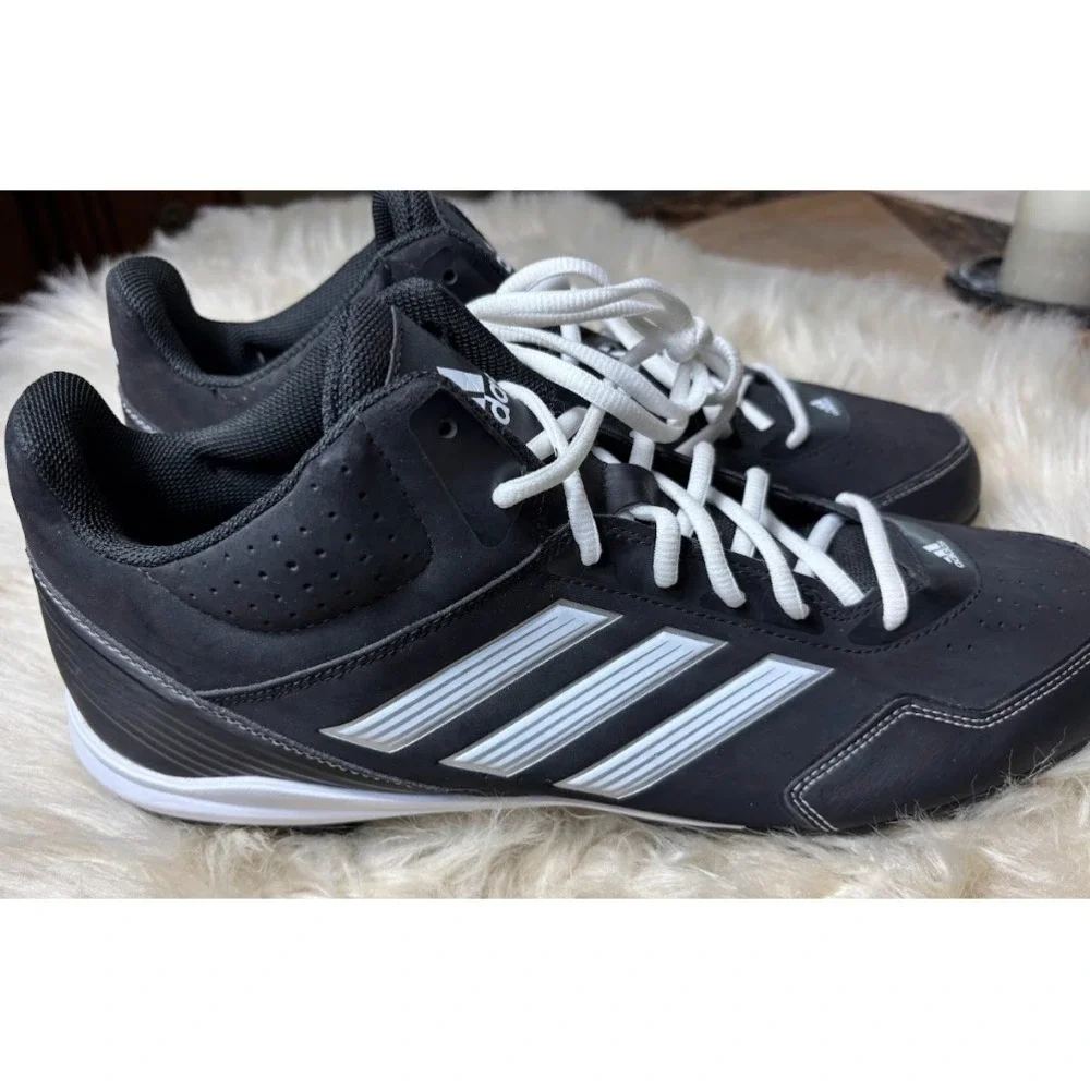 Adidas PowerAlley 5 Baseball Cleats 13‎ Black White Molded NWOT Athletic